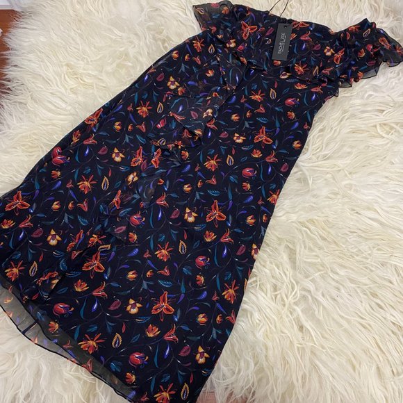 RACHEL ZOE Silk Midi Length Dress - Picture 3 of 9